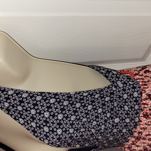 Lulus La Vie en Roses Floral Print mini Dress in Navy Blue and Red Size xs - Picture 5 of 10